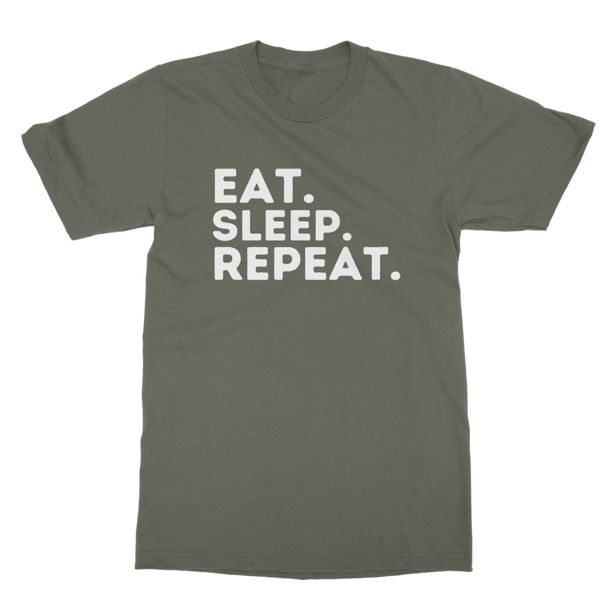 eat sleep repeat t shirt green