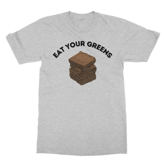 eat your greens t shirt grey
