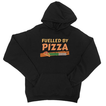 Fuelled By Pizza Hoodie - Jet Black - Funny Hoodie