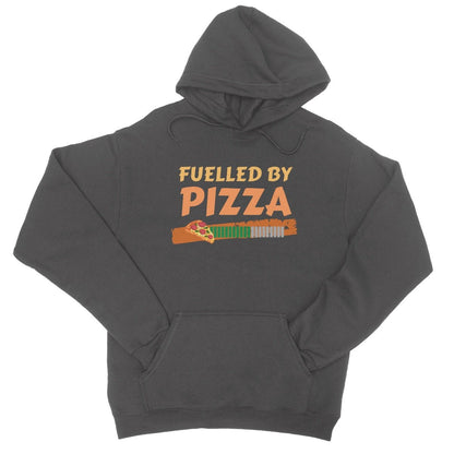 Fuelled By Pizza Hoodie - Charcoal - Funny Hoodie