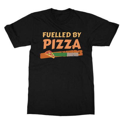 Fuelled By Pizza T-Shirt - Black - Funny T-Shirt
