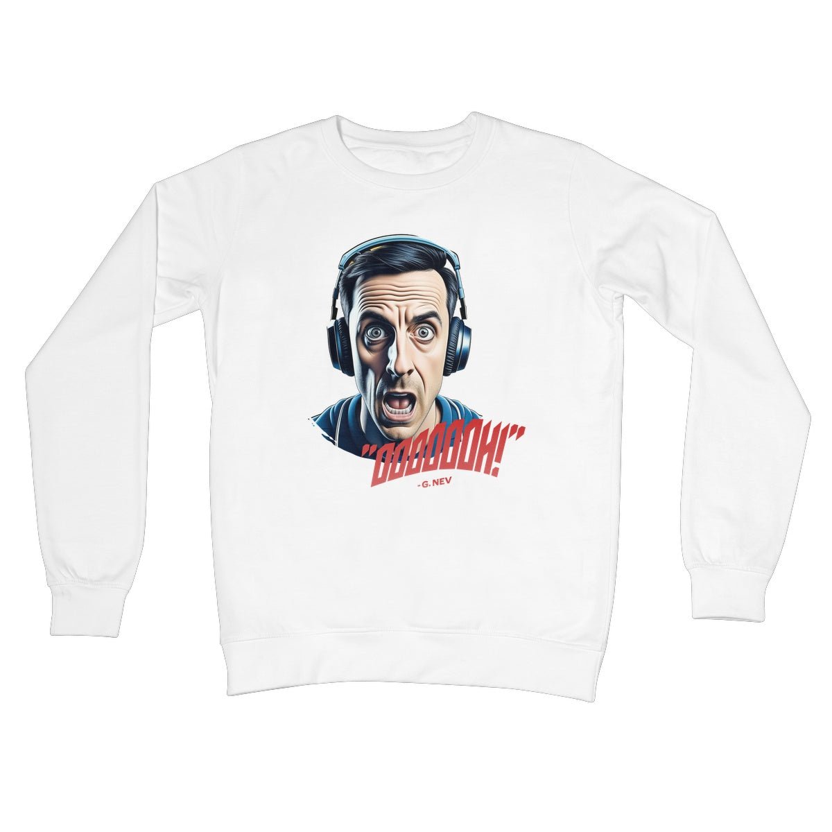 Gary Neville Oooooh Jumper - Arctic White - Funny Jumper