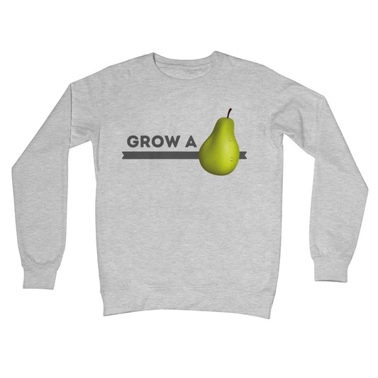 grow a pear jumper grey