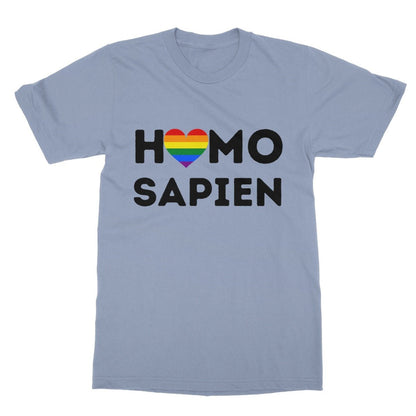 Homo Sapien T-Shirt - Light Blue - Funny T-Shirt