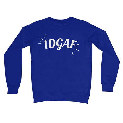 idgaf jumper blue