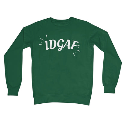 idgaf jumper green