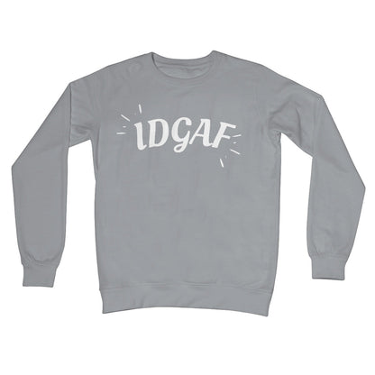 idgaf jumper grey