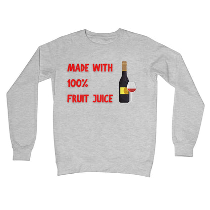 Made With 100% Fruit Juice Jumper - Heather Grey - Funny Jumper