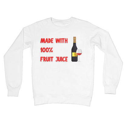 Made With 100% Fruit Juice Jumper - Arctic White - Funny Jumper