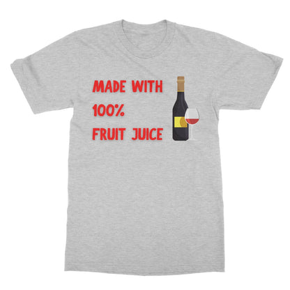Made With 100% Fruit Juice T-Shirt - Sport Grey - Funny T-Shirt