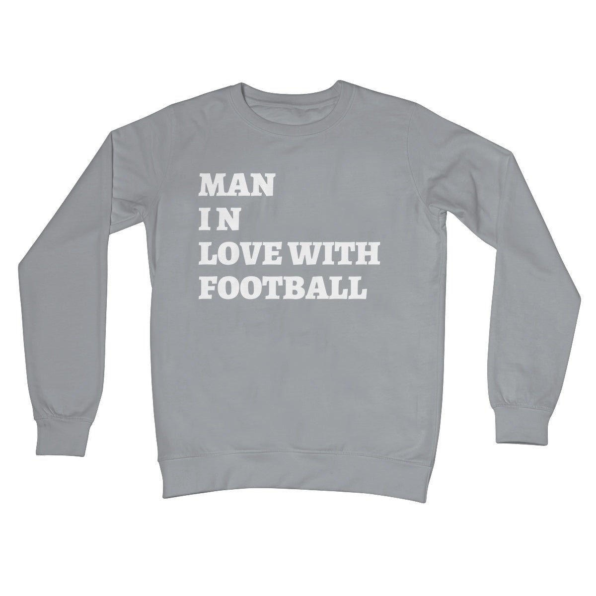 Man In Love With Football Jumper - Steel Grey - Funny Jumper