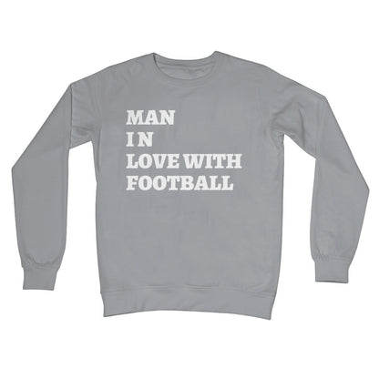 Man In Love With Football Jumper - Steel Grey - Funny Jumper