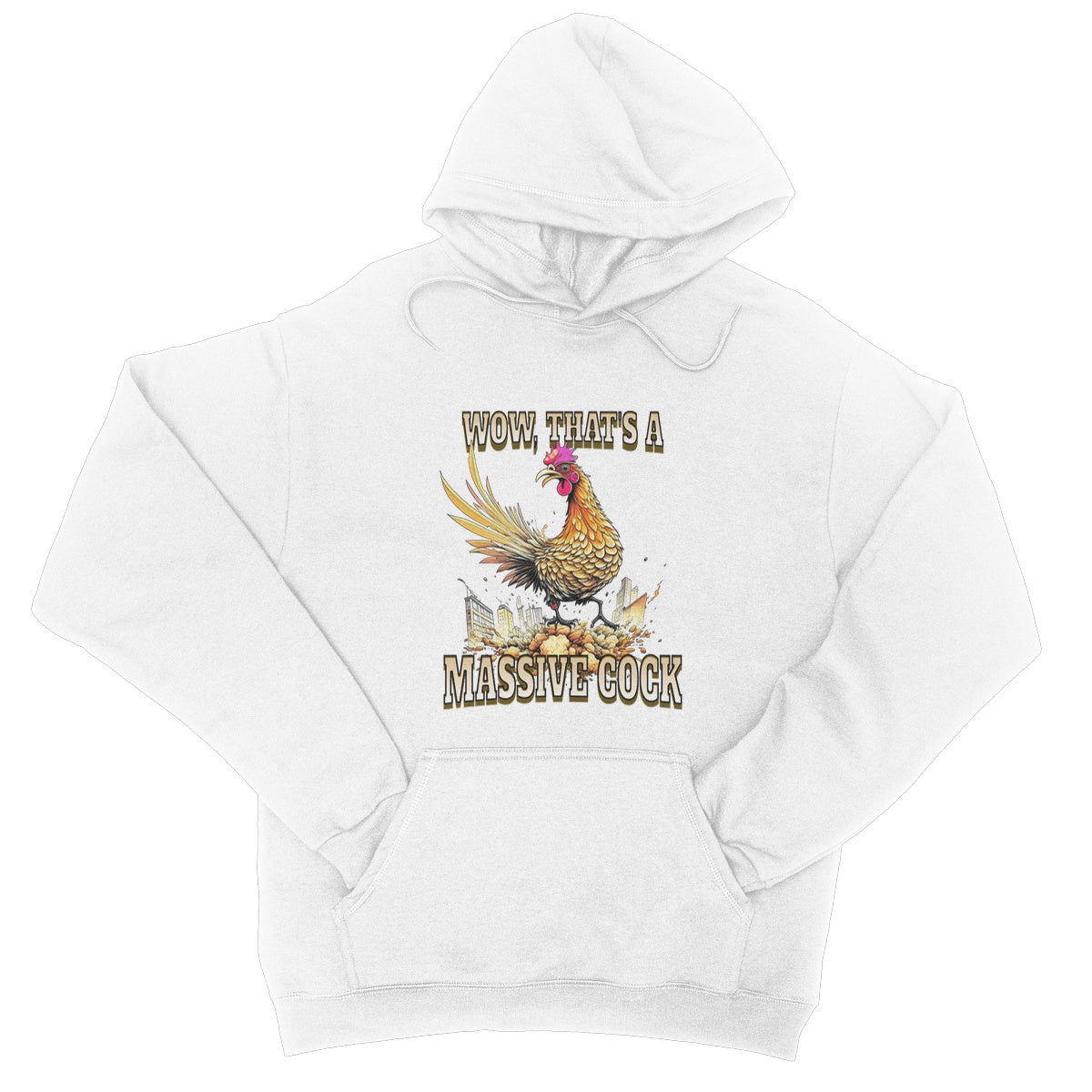 massive cock hoodie white