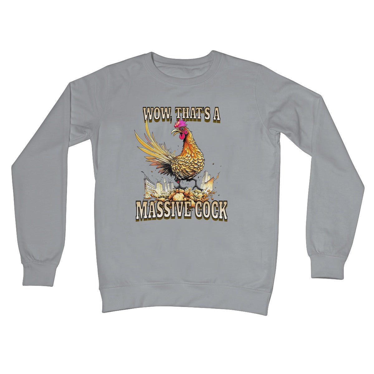 Massive Cock Jumper - Steel Grey - Funny Jumper
