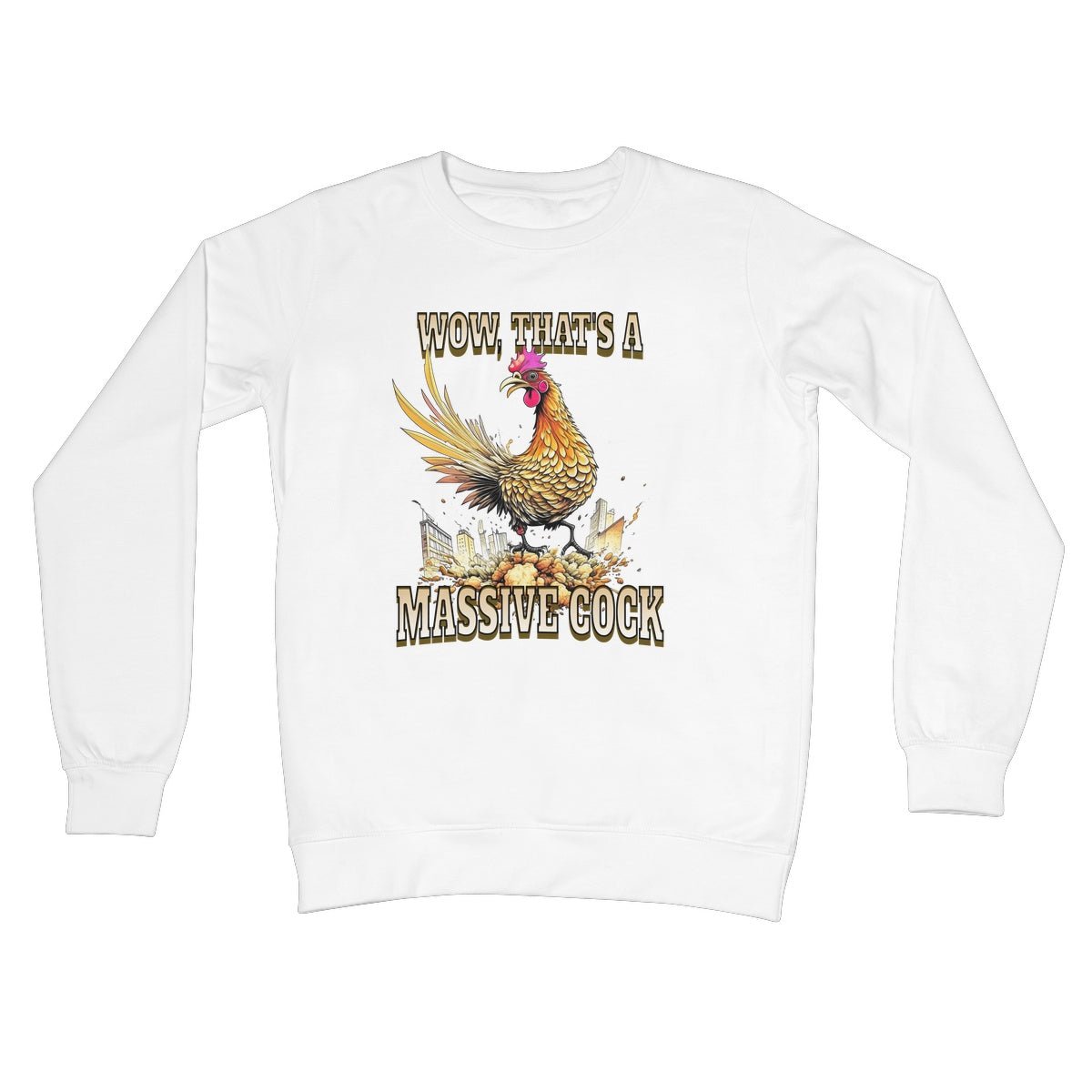 Massive Cock Jumper - Arctic White - Funny Jumper