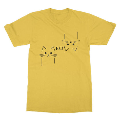Meow Outline T-Shirt - Daisy - Funny T-Shirt