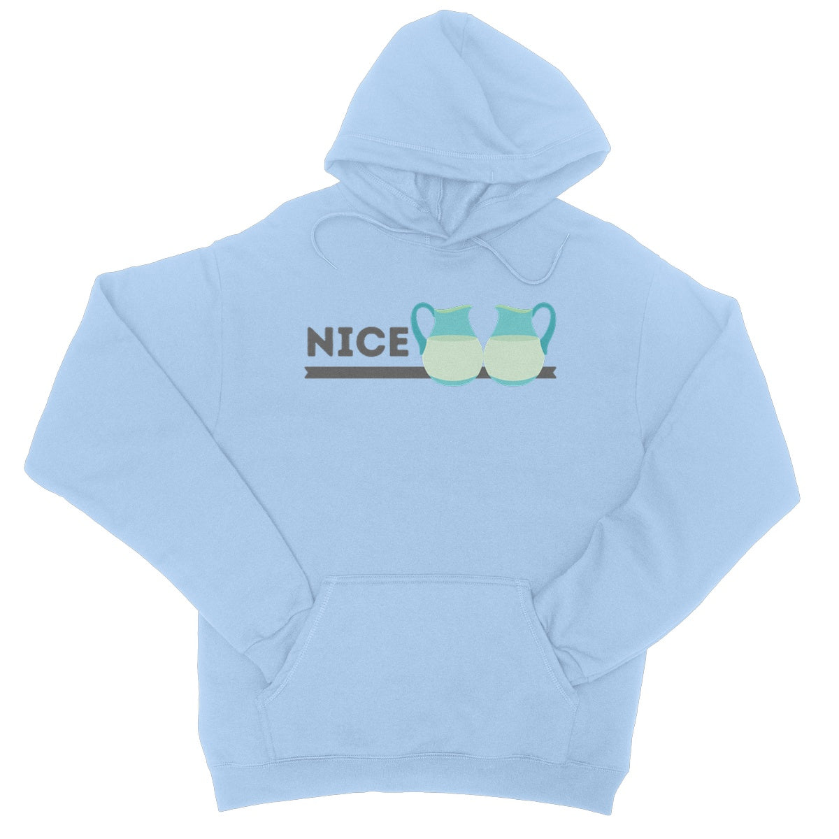 Nice Jugs Hoodie - Sky Blue - Funny Hoodie