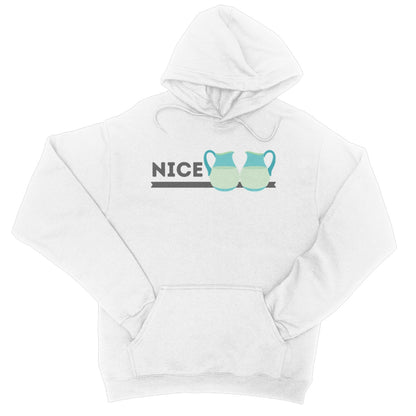 Nice Jugs Hoodie - Arctic White - Funny Hoodie