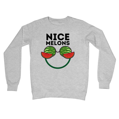 Nice Melons Jumper - Heather Grey - Funny Jumper