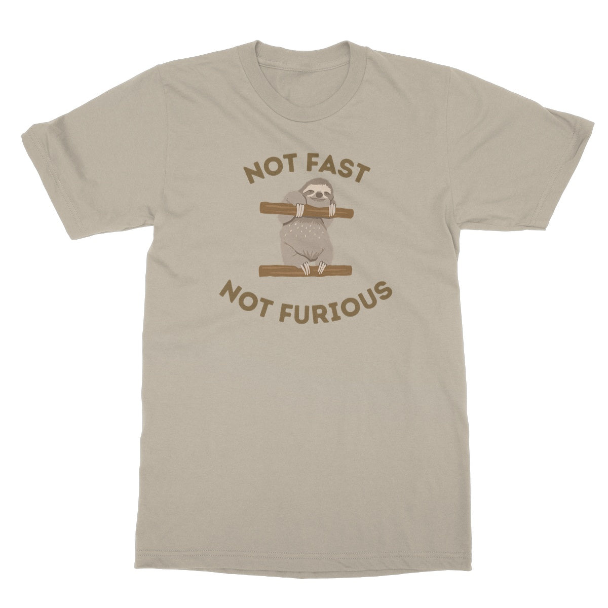 Not Fast, Not Furious T-Shirt - Sand - Funny T-Shirt