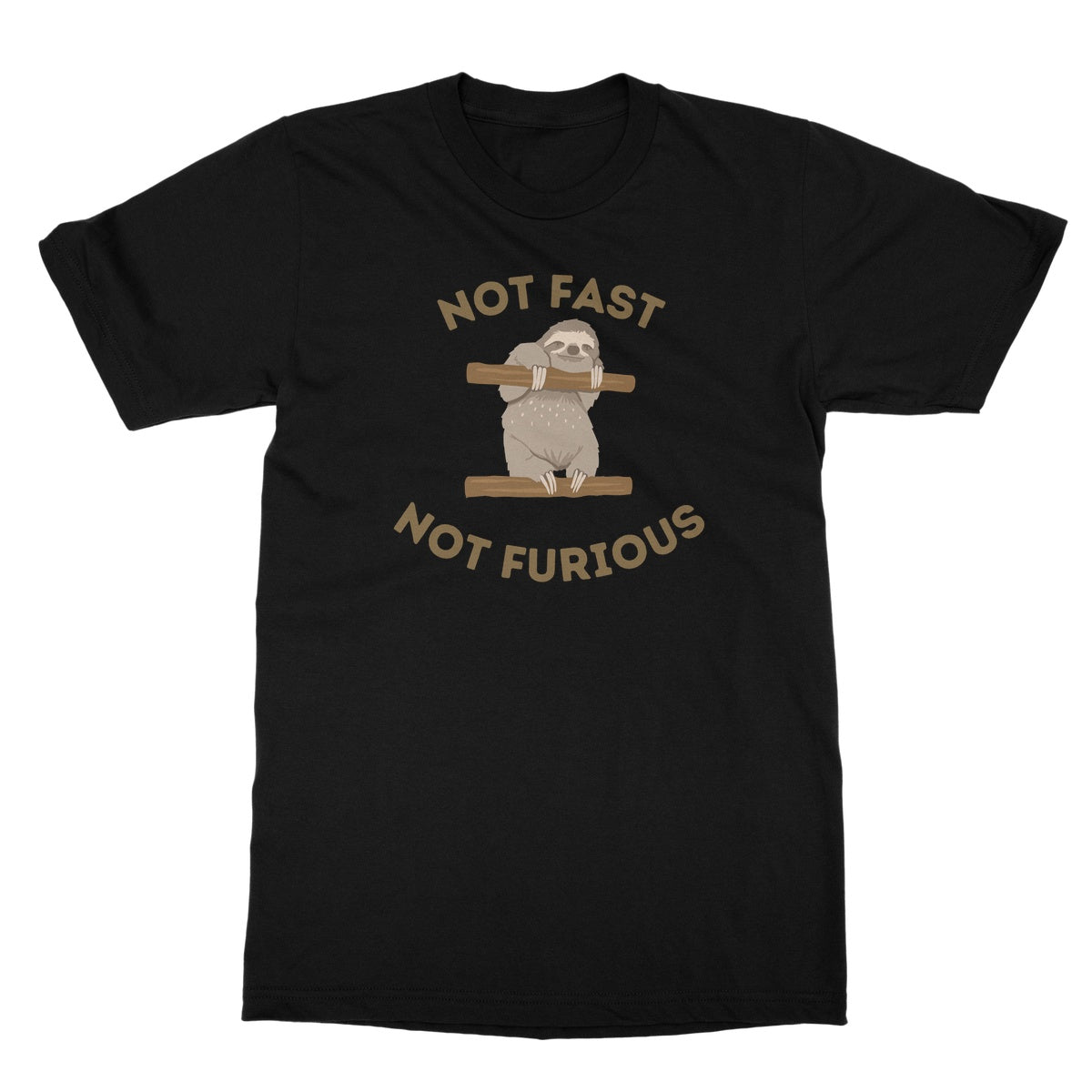 Not Fast, Not Furious T-Shirt - Black - Funny T-Shirt