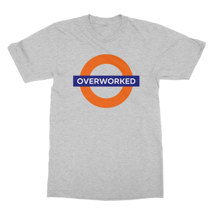 Overworked T-Shirt - Sport Grey - Funny T-Shirt
