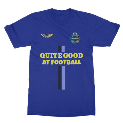 Quite Good At Football T-Shirt - Royal - Funny T-Shirt