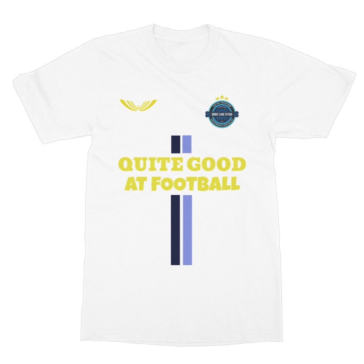 Quite Good At Football T-Shirt - White - Funny T-Shirt