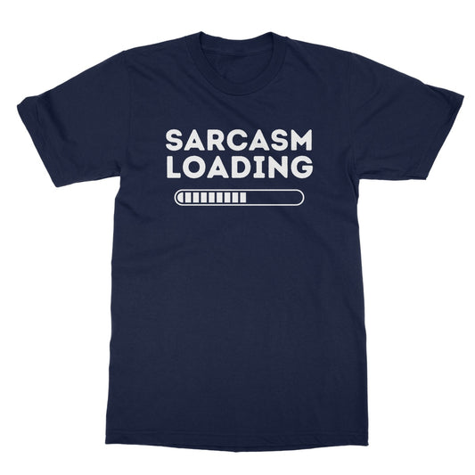 sarcasm loading t shirt navy