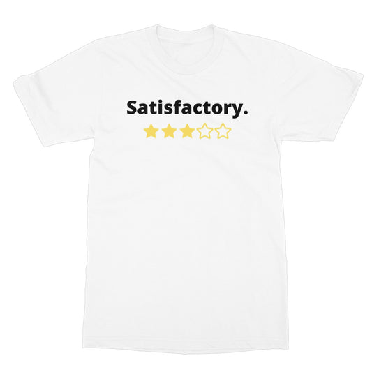 satisfactory t shirt white