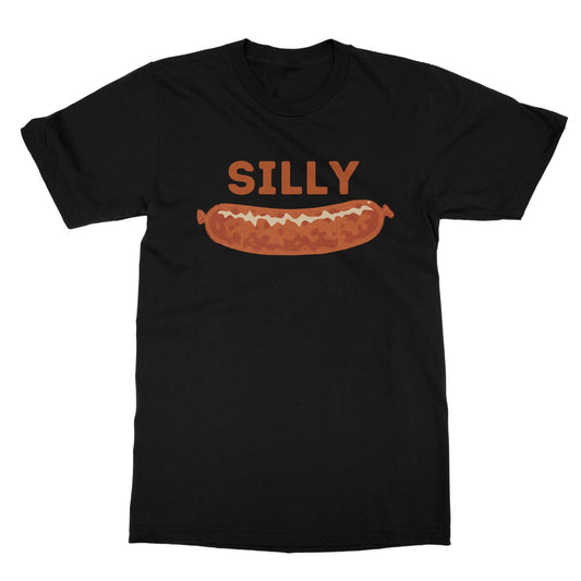 silly sausage t shirt black