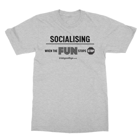 socialising introvert t shirt grey