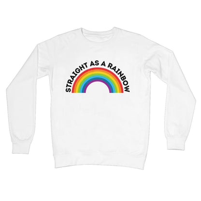 Straight As A Rainbow Jumper - Arctic White - Funny Jumper