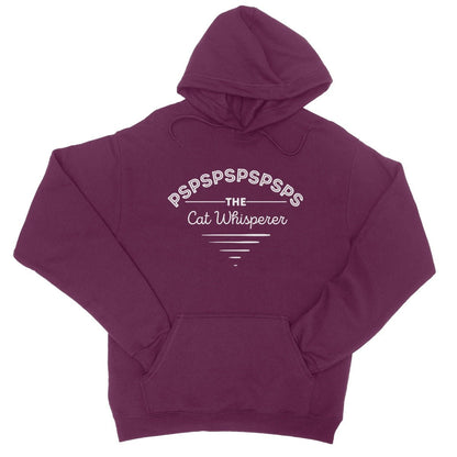 The Cat Whisperer Hoodie - Burgundy - Funny Hoodie