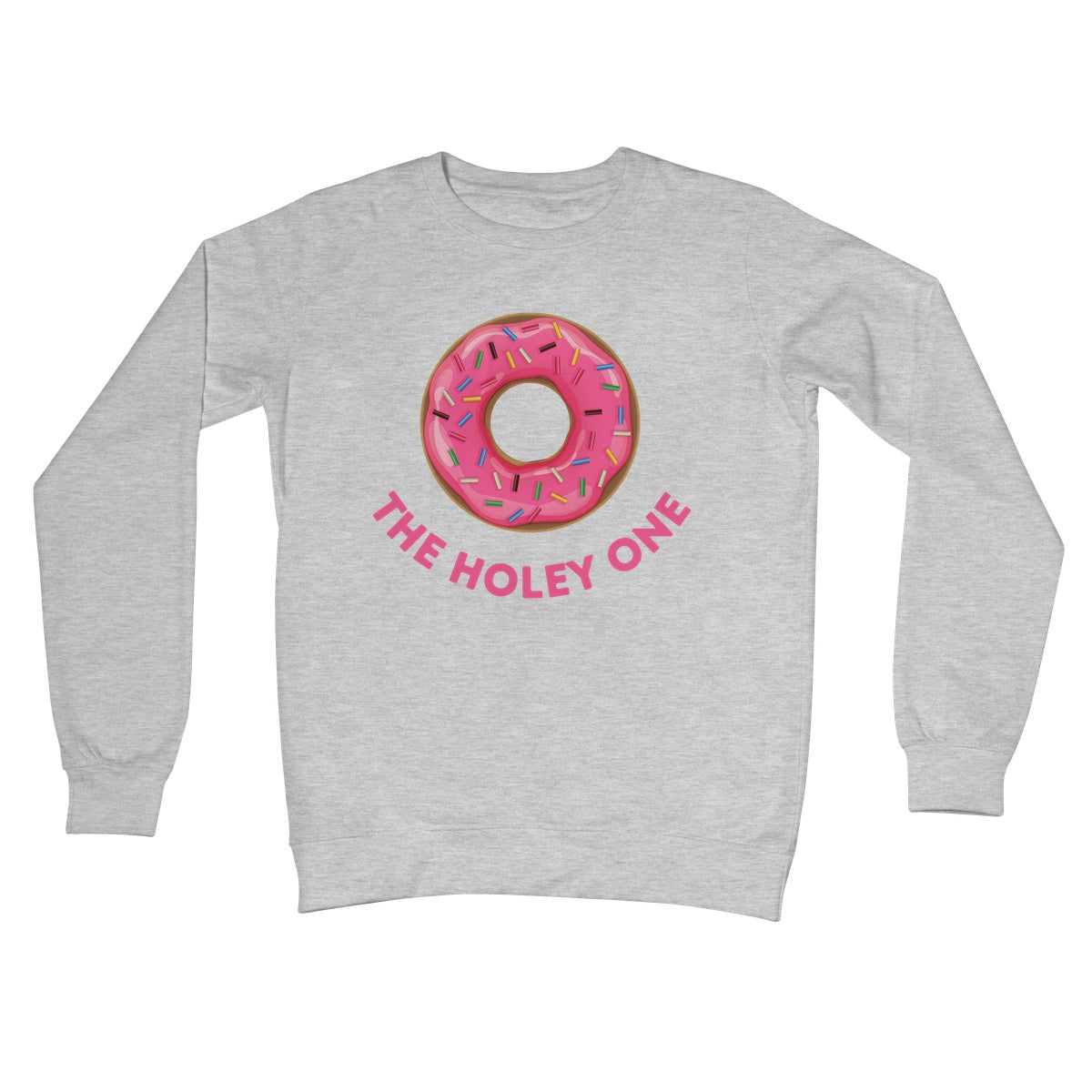 the holey donut  jumper light grey
