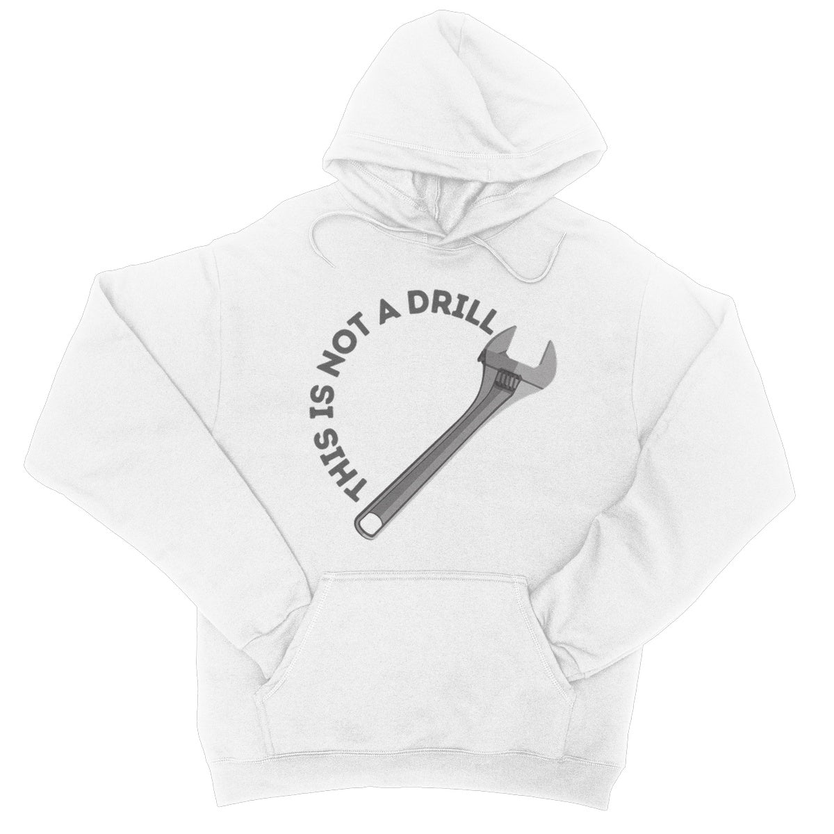 this is not a drill hoodie white