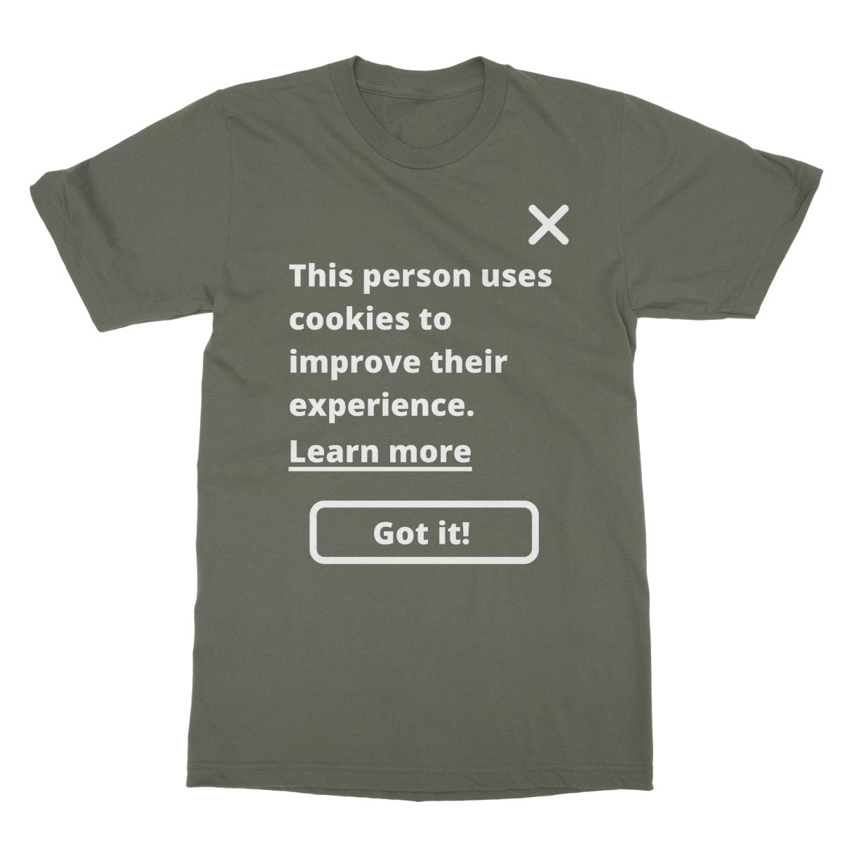 this person uses cookies t shirt green