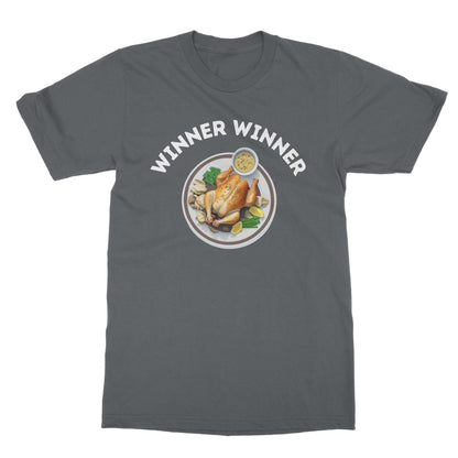 Winner Winner Chicken Dinner T-Shirt - Charcoal - Funny T-Shirt