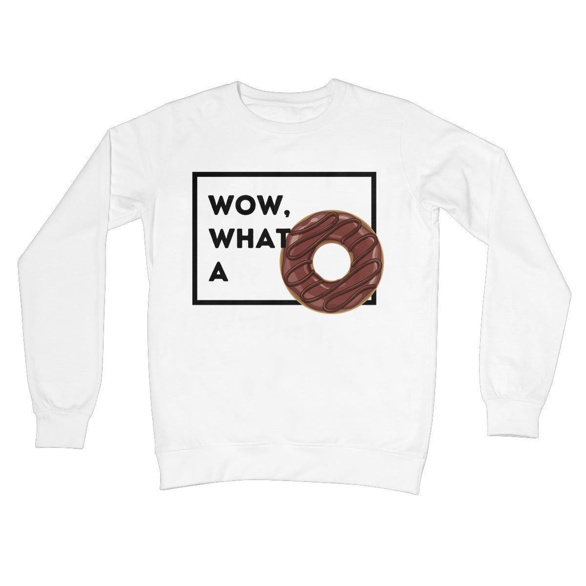 Wow, What A Donut Jumper - Arctic White - Funny Jumper